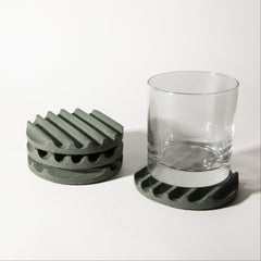 Coaster Set | Dark Green Terrazzo - Aware House - Pretti.Cool -