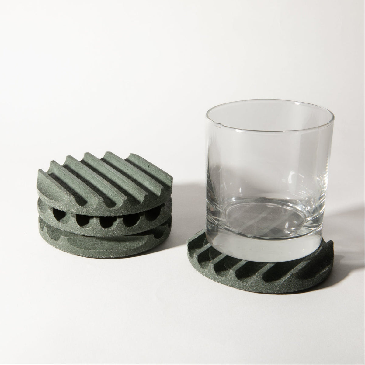 Coaster Set | Dark Green Terrazzo - Aware House - Pretti.Cool -