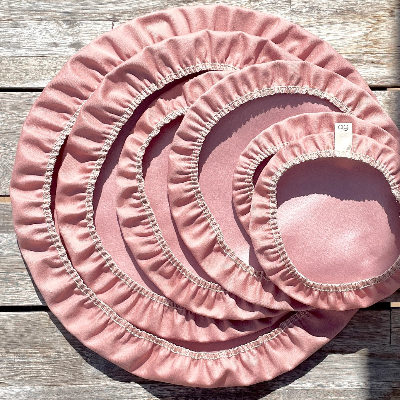 Organic Reusable Bowl Cover Set of Six-zoom-6