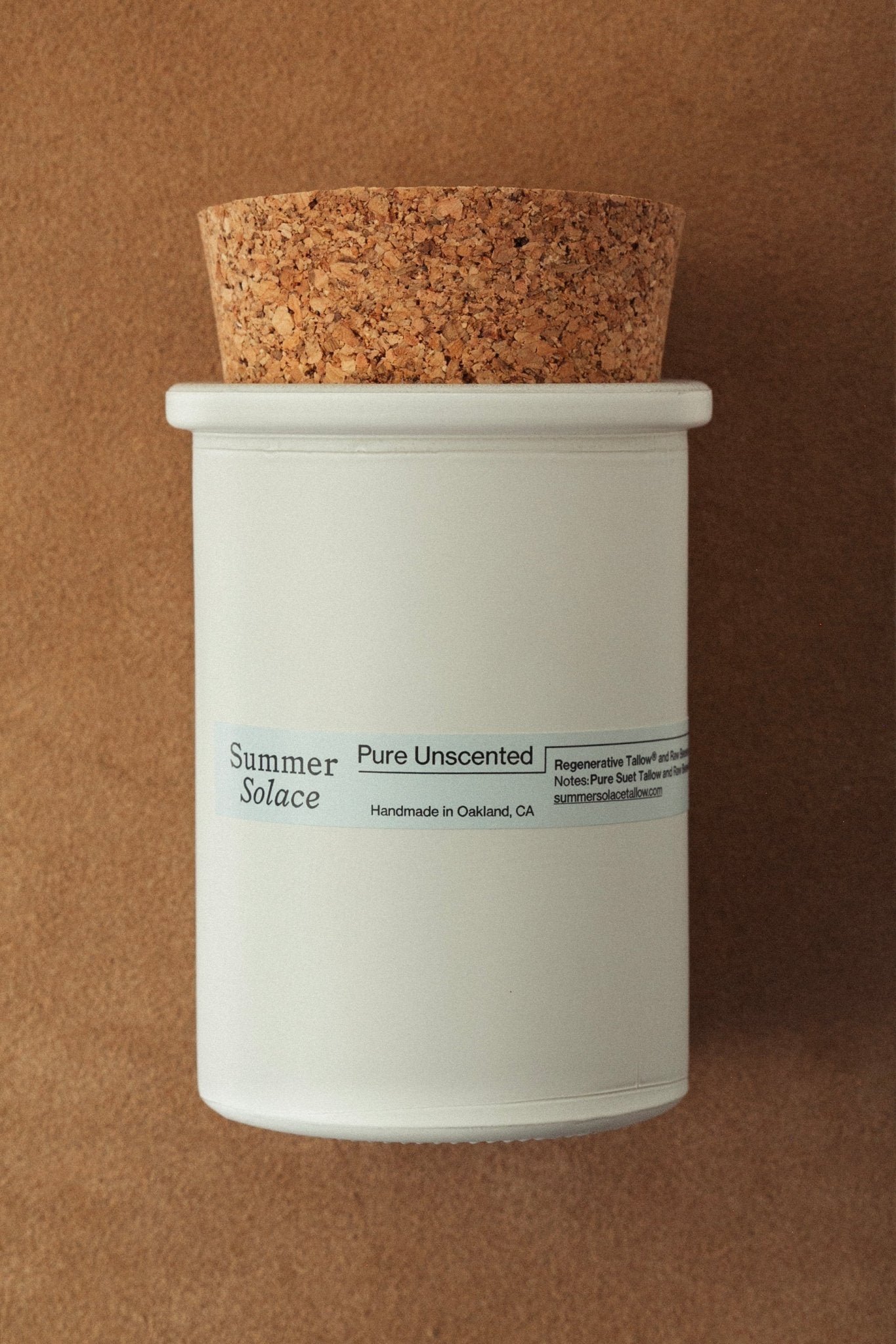 Pure Unscented Tallow and Beeswax Candle-zoom-3