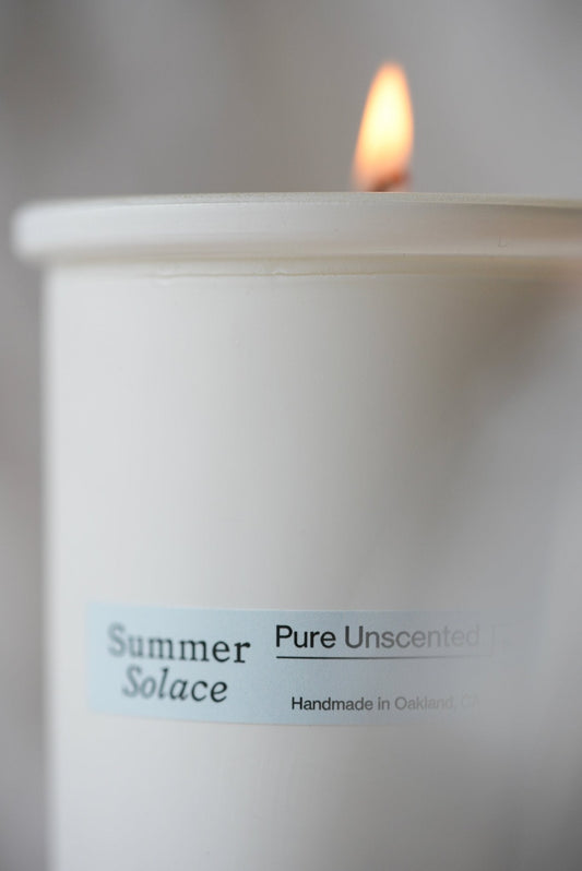Pure Unscented Tallow and Beeswax Candle