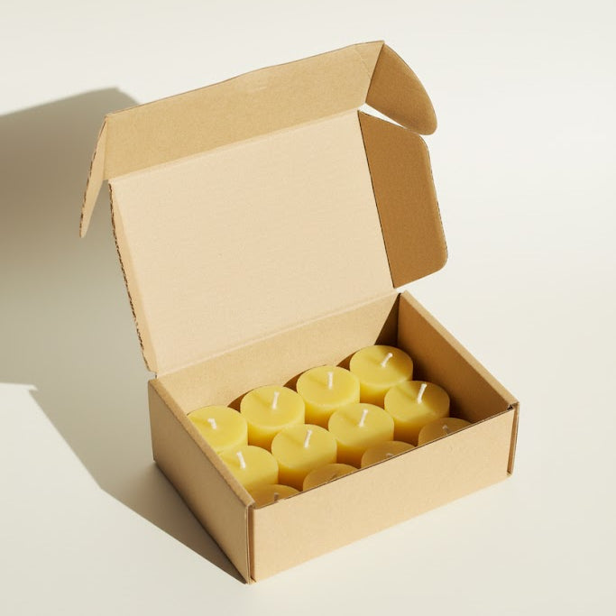 Pure Beeswax Tea Light Candles-3