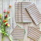 Rainbow Seersucker Cloth Napkins | Set of Four