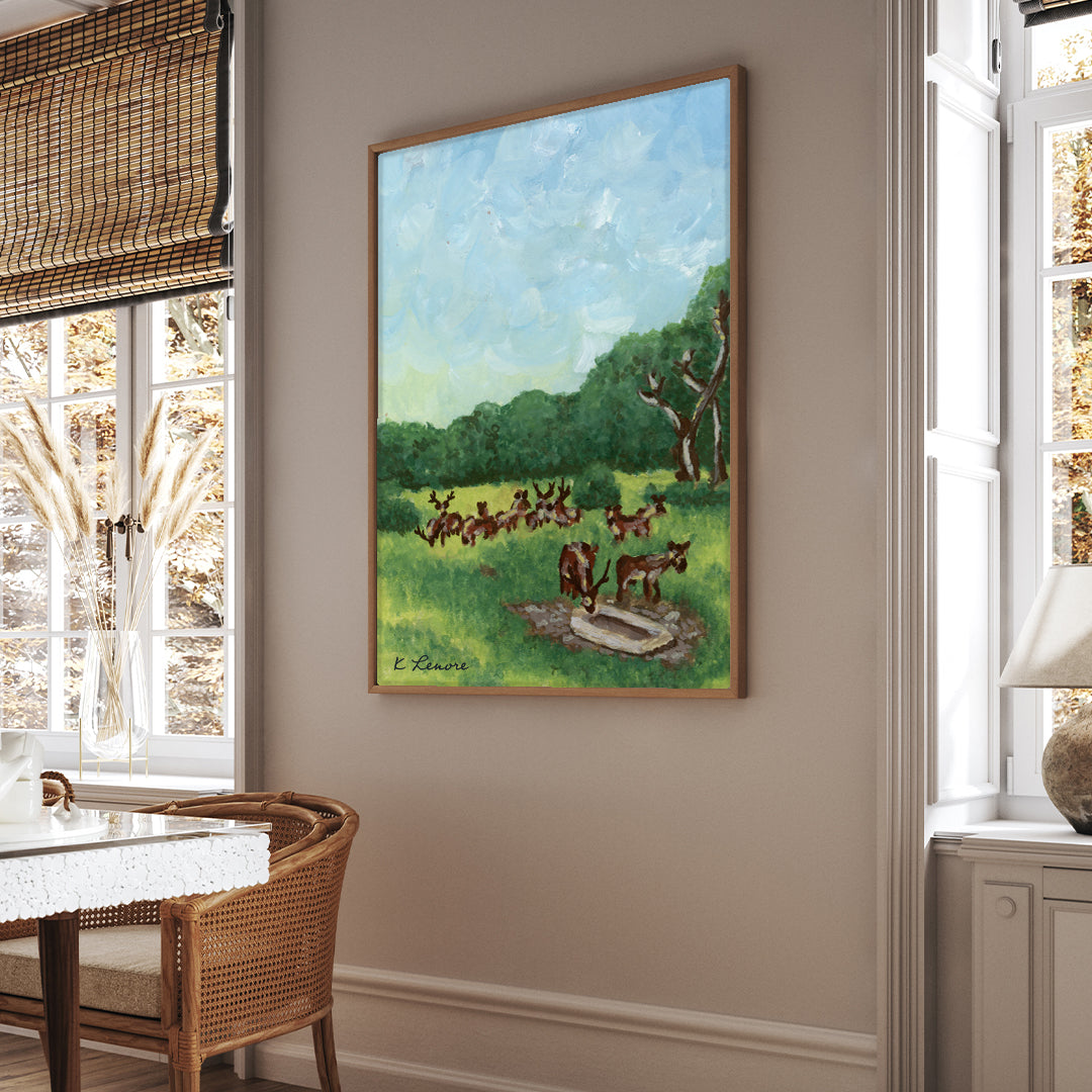 Texas Hill Country Ranch Painting | Fine Art Print-zoom-7