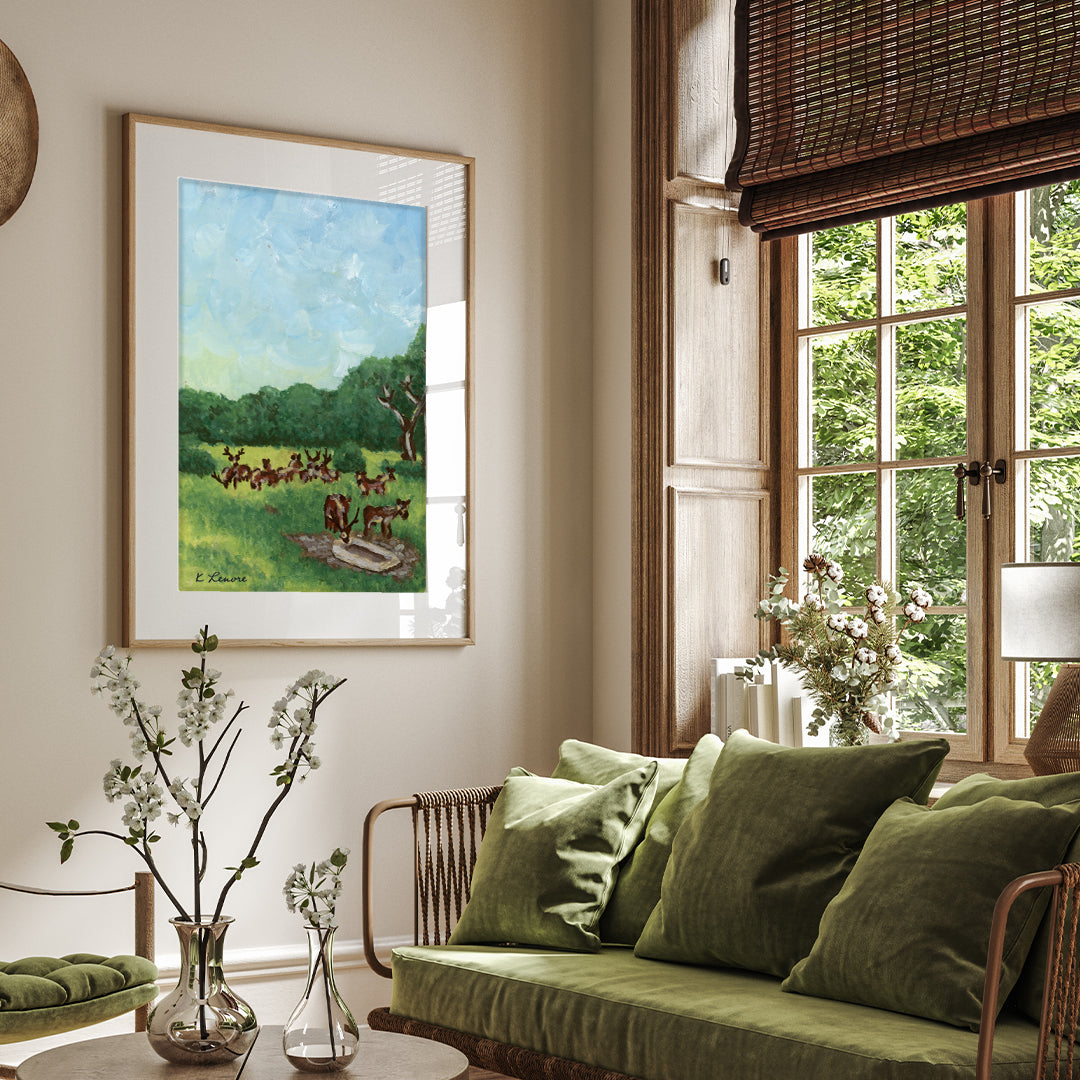 Texas Hill Country Ranch Painting | Fine Art Print