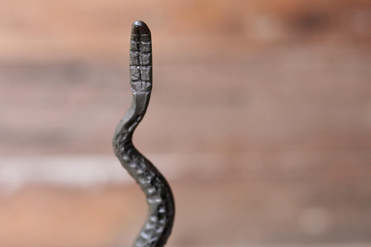 Hand Forged Rattlesnake Paper Towel Holder | Metal Kitchen Stand-zoom-5
