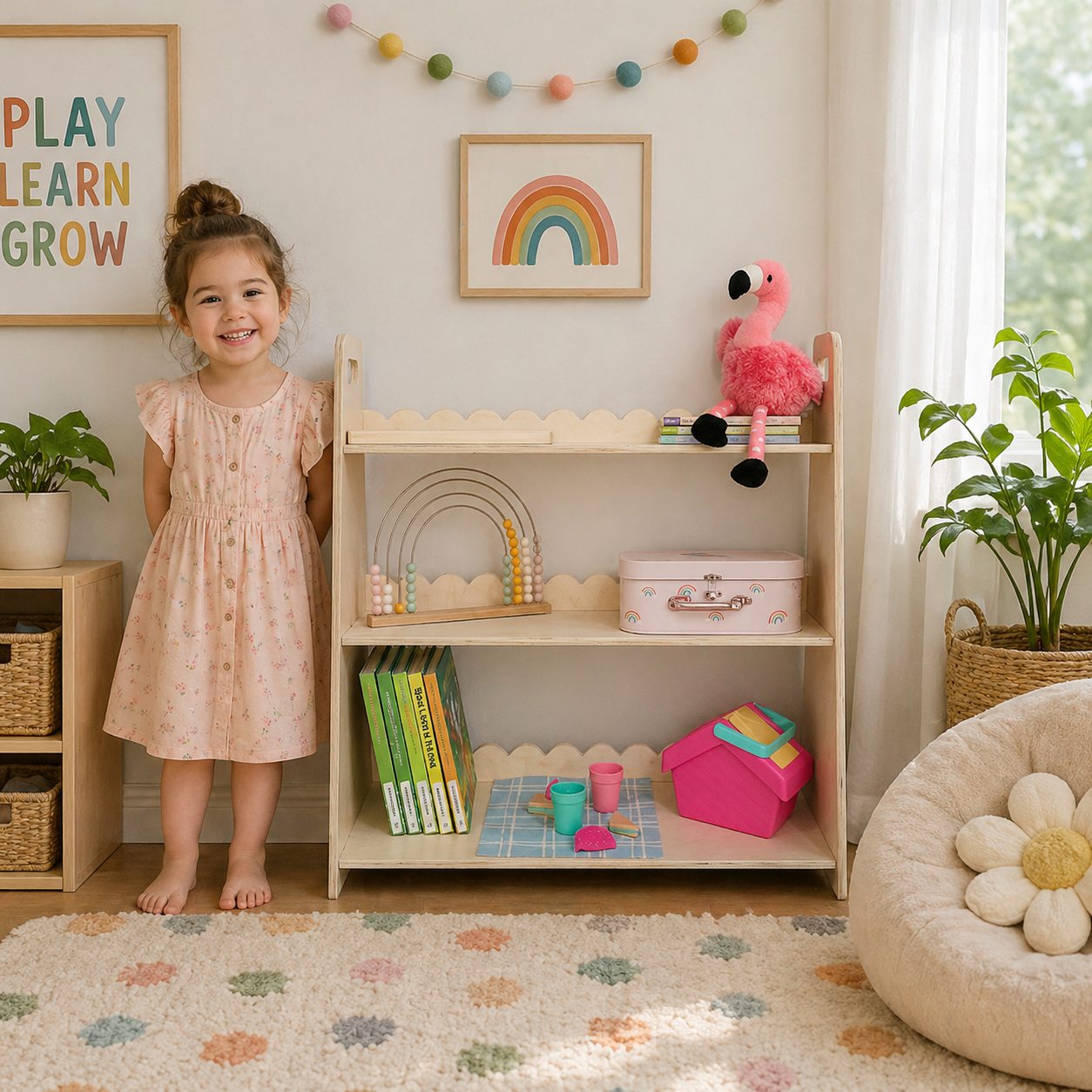 Miguel | Double Sided Portable Bookshelf-zoom-1