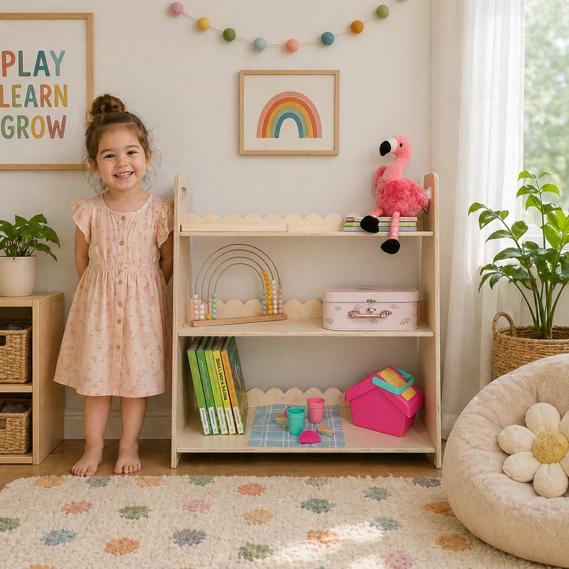 Miguel | Double Sided Portable Bookshelf-zoom-