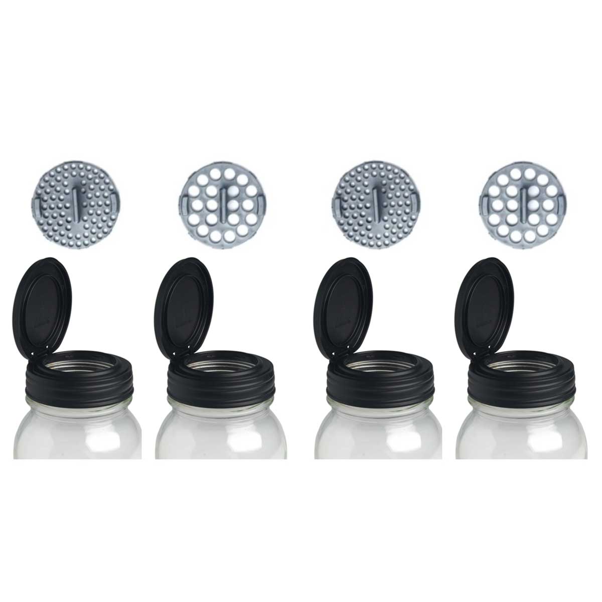 reCAP® Mason Jar Shaker Lid For Spices, Regular Mouth, 4-pack-13