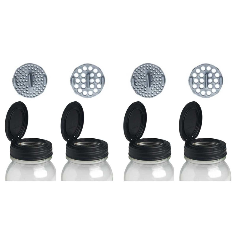 reCAP® Mason Jar Shaker Lid For Spices, Regular Mouth, 4-pack-zoom-