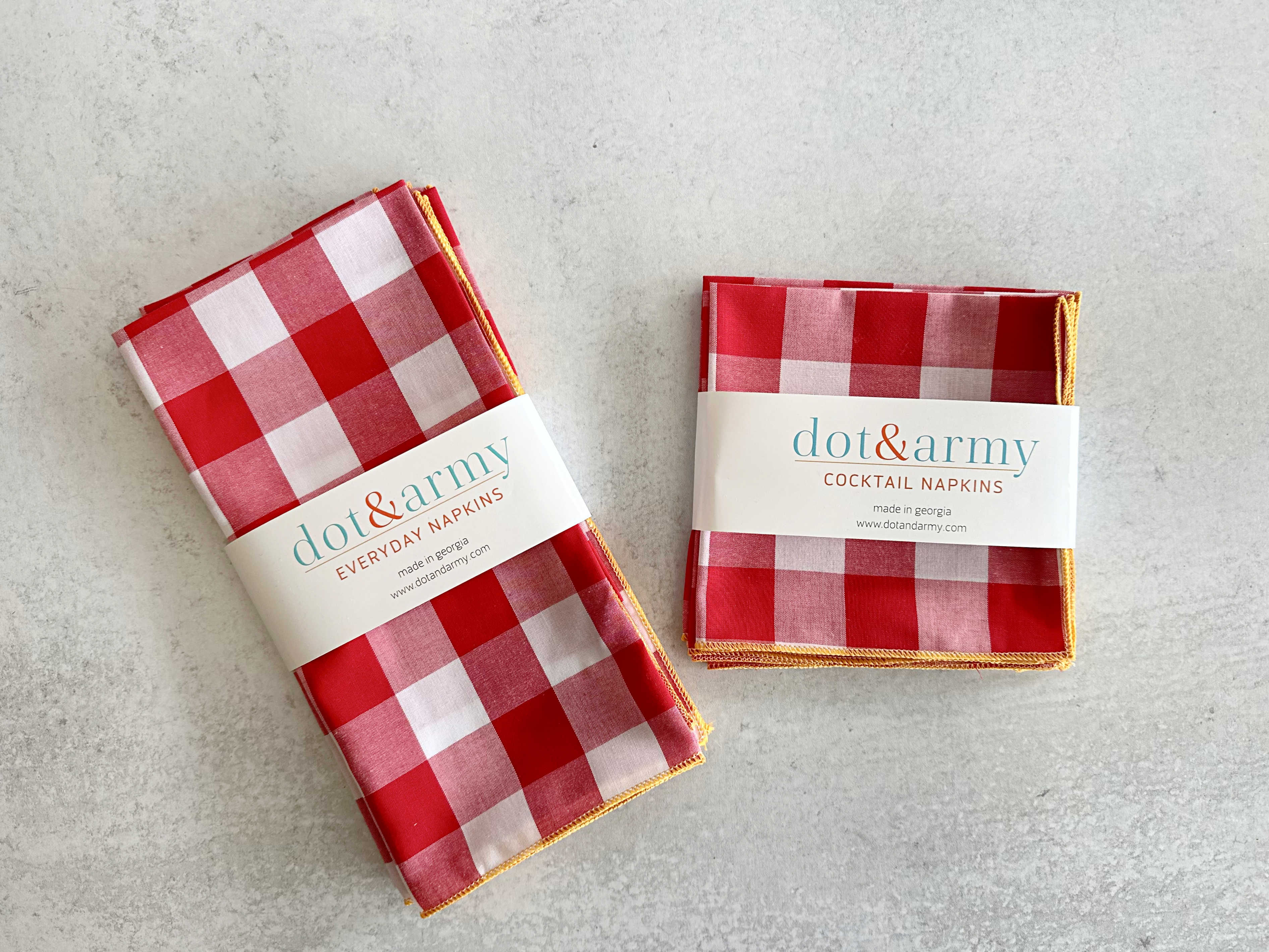 Gingham Check Cloth Napkins | Set of Four-zoom-6