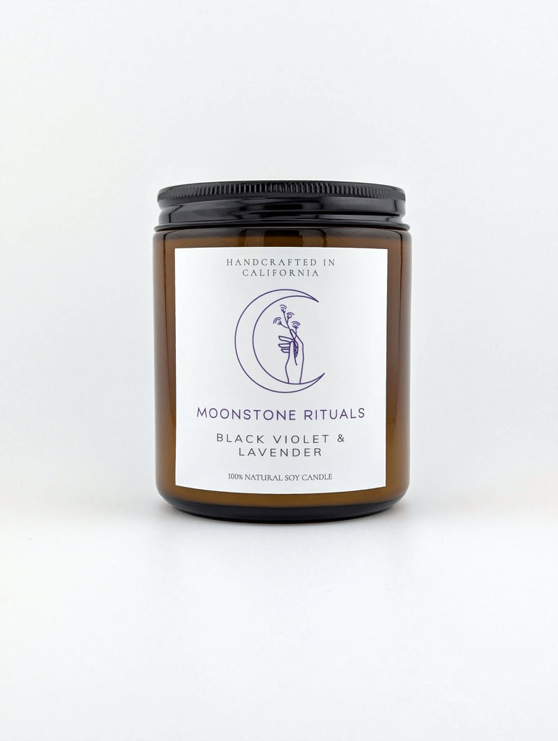 Black Violet & Lavender Candle-zoom-