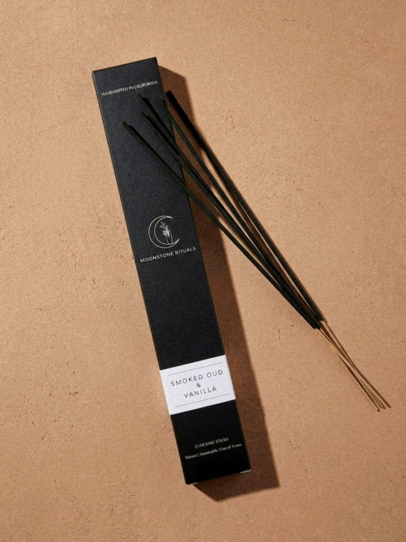 Smoked Oud & Vanilla Charcoal Incense Sticks-zoom-