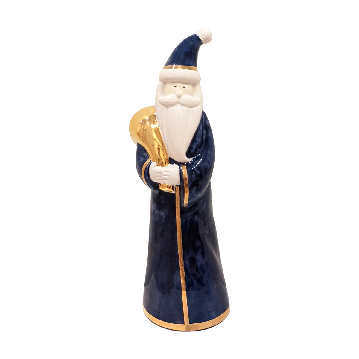 Navy Blue Santa with 22K Gold Accents-zoom-2