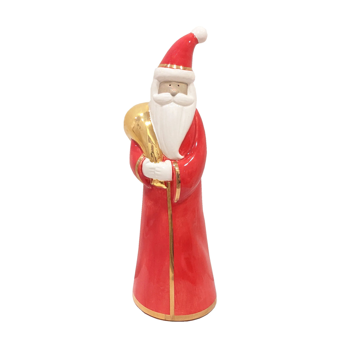 Holiday Red Santa with 22K Gold Accents-2