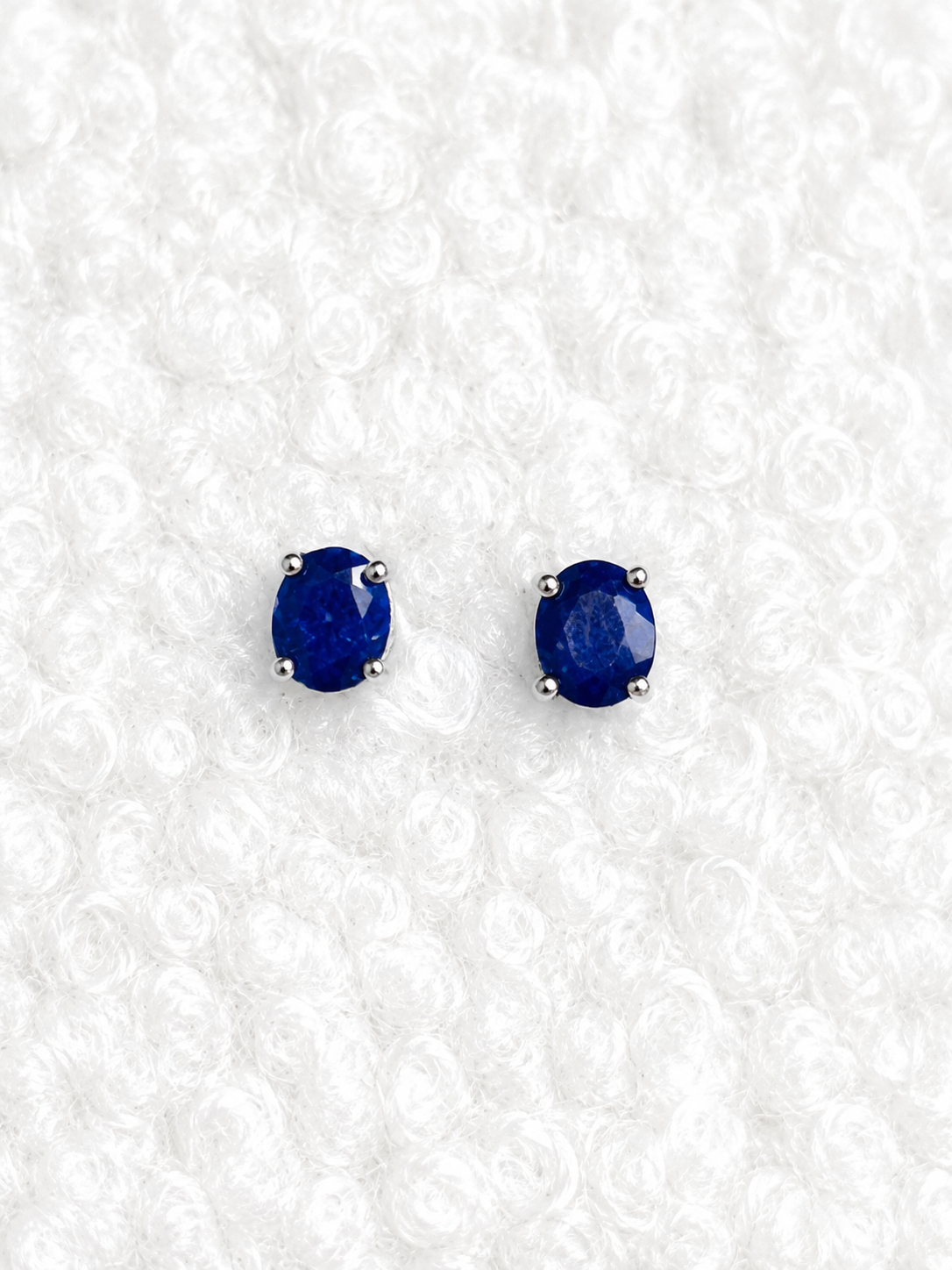 Oval Birthstone Stud Earrings-12