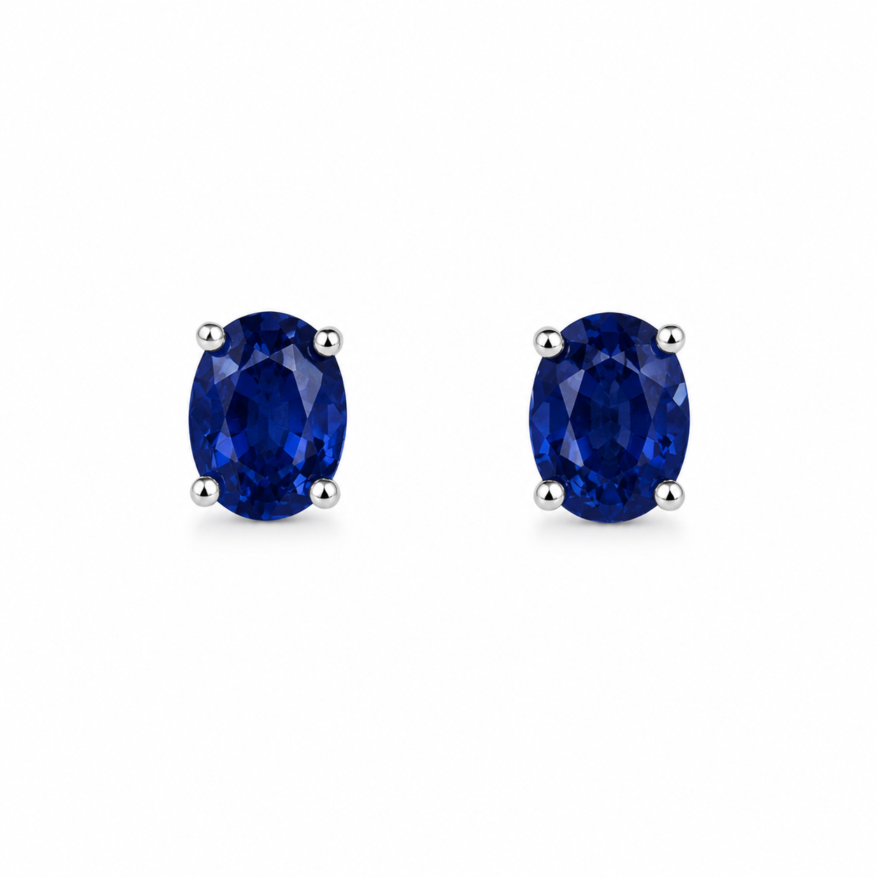 Oval Birthstone Stud Earrings-9