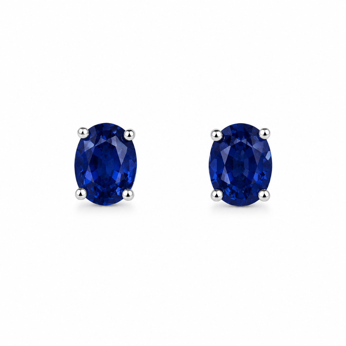 Oval Birthstone Stud Earrings-zoom-9