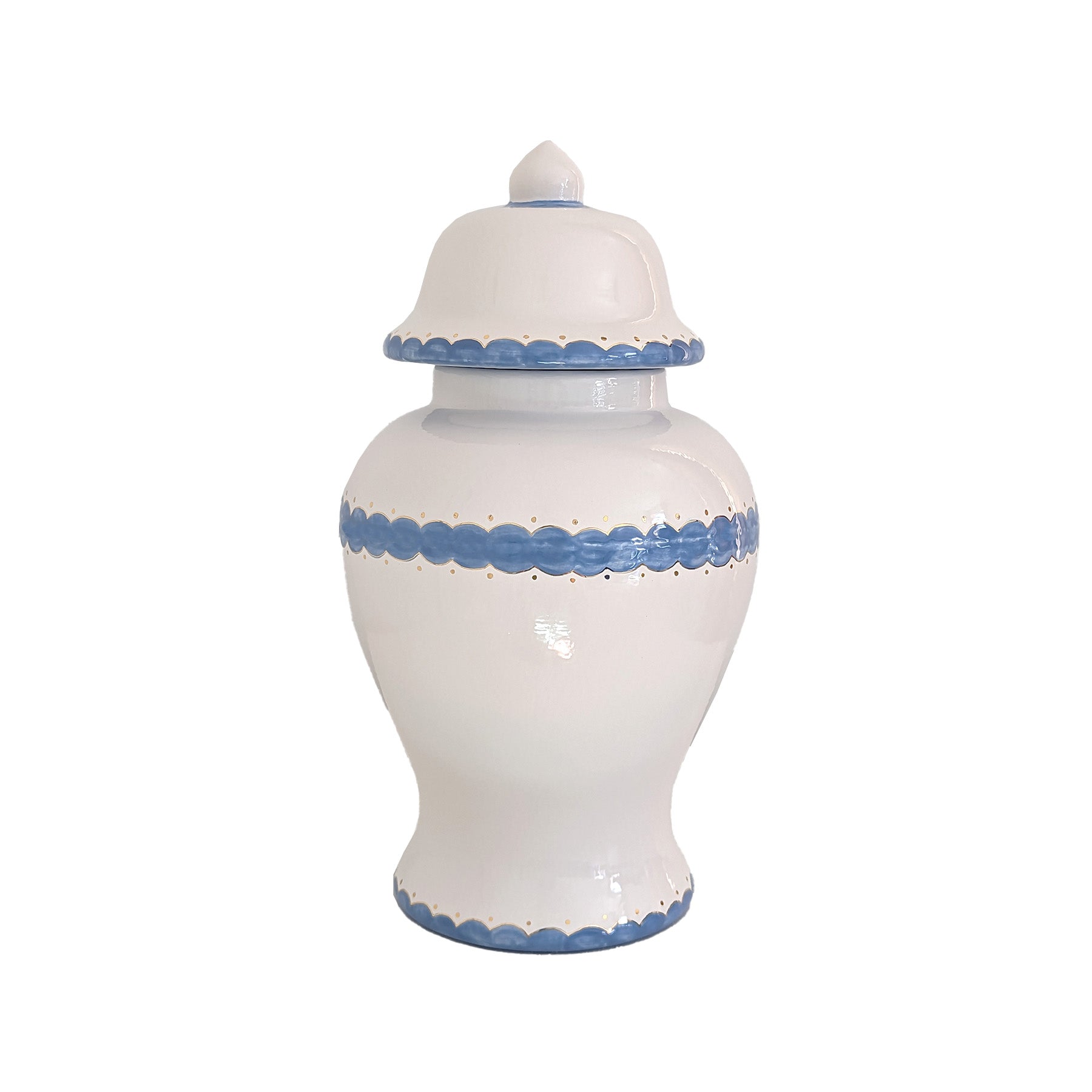 Scallop Ginger Jars in French Blue - Aware House