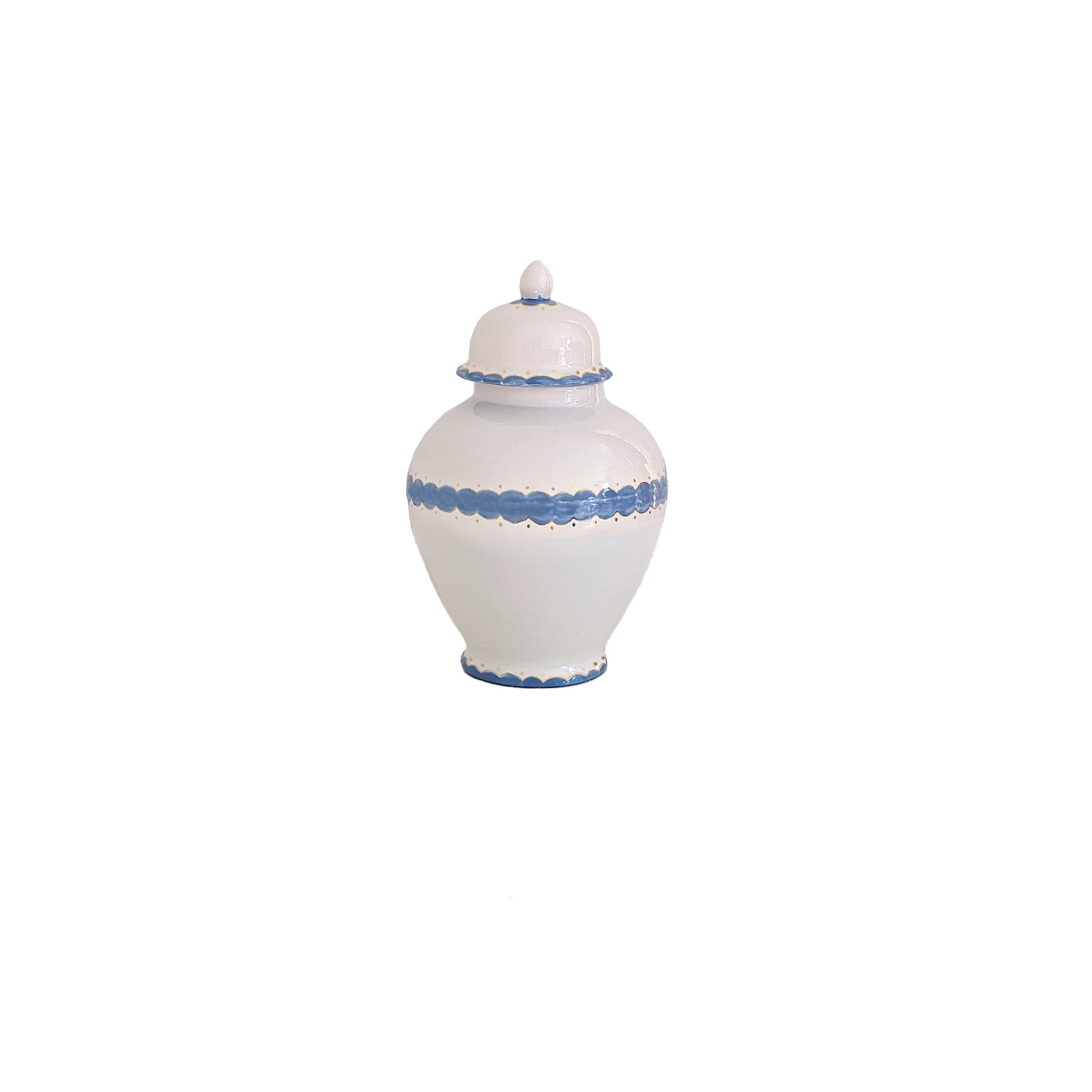 Scallop Ginger Jars in French Blue - Aware House