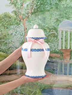 Scallop Ginger Jars in French Blue - Aware House