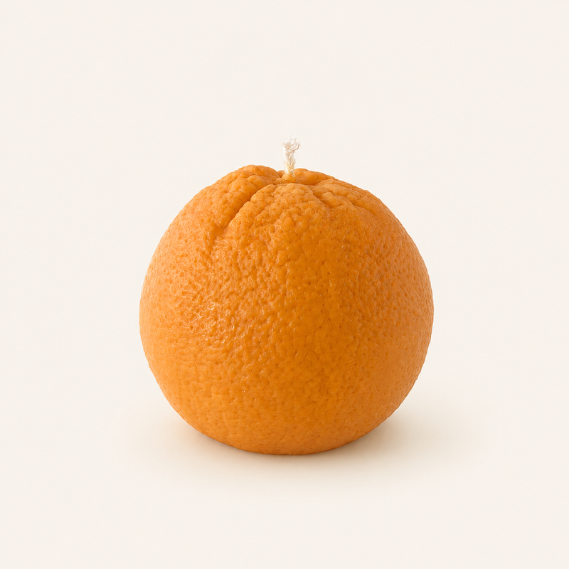 Large Orange Candle-zoom-