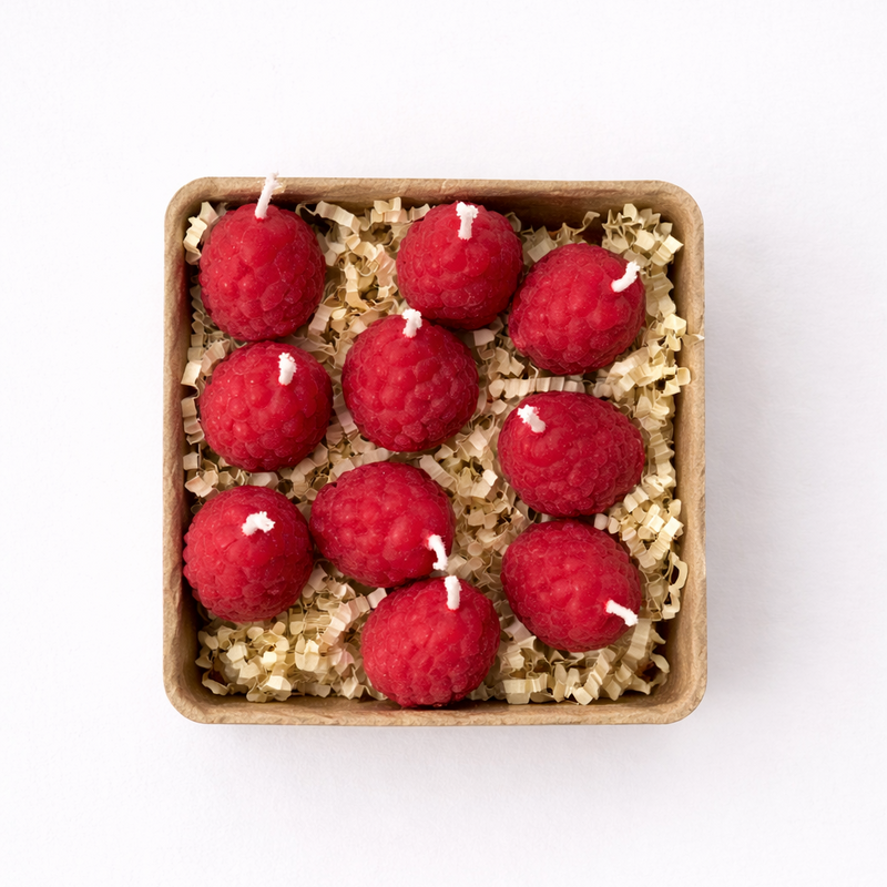 Strawberry Candles | Pack of Eight-zoom-
