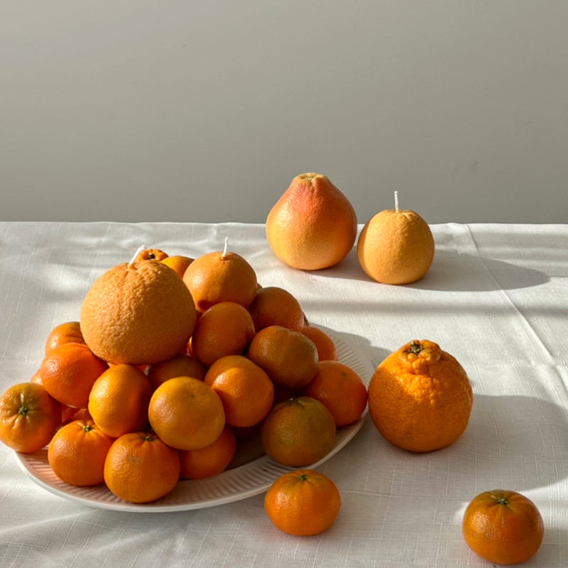 Large Orange Candle-zoom-