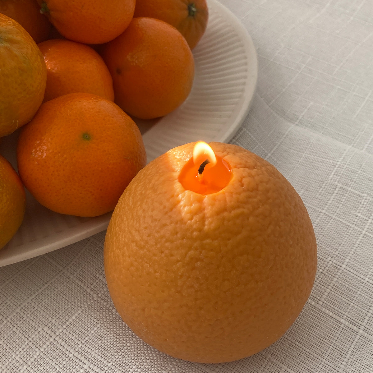 Large Orange Candle-zoom-3