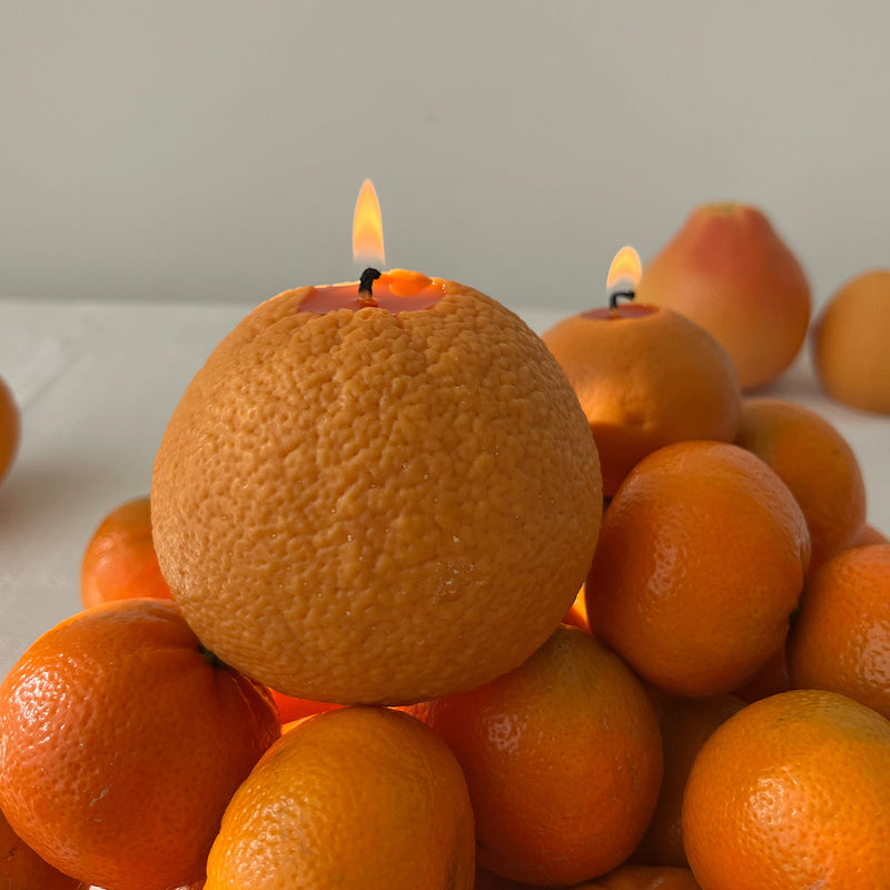 Large Orange Candle-zoom-