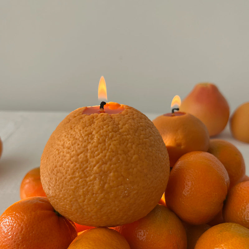 Large Orange Candle-zoom-