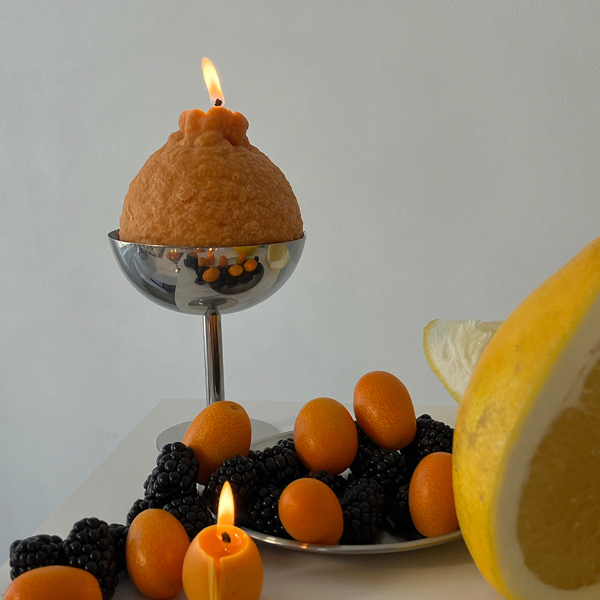 Large Dekopon Orange Candle-zoom-5