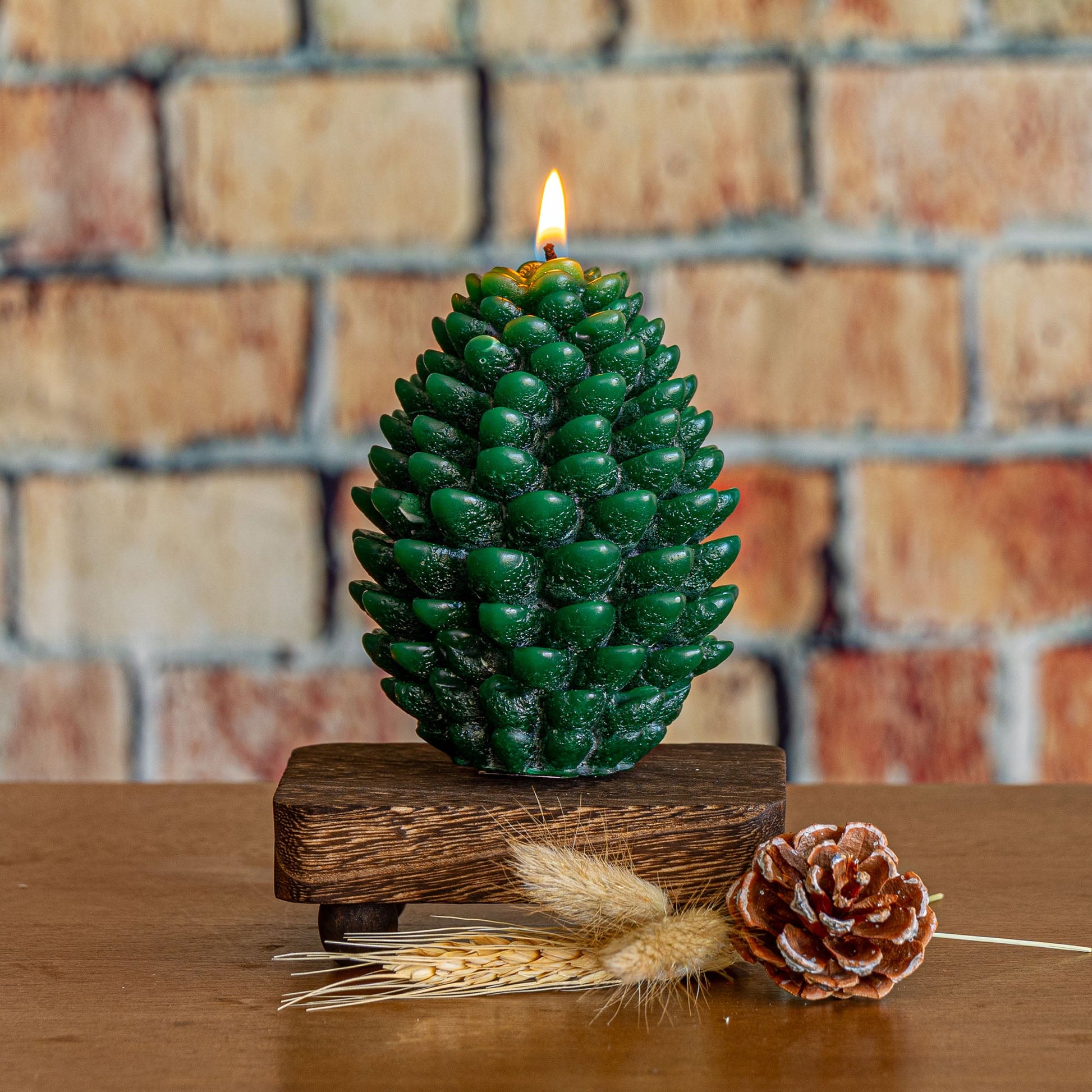 Signature Sculpted Pinecone Candle | Forest-6
