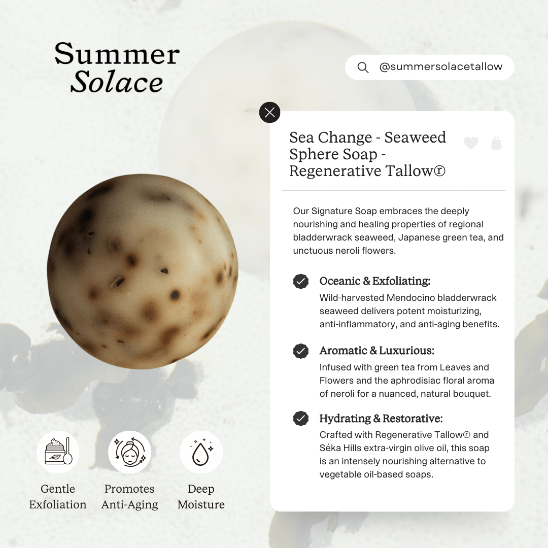 Sea Change Seaweed Sphere Tallow Soap-zoom-7