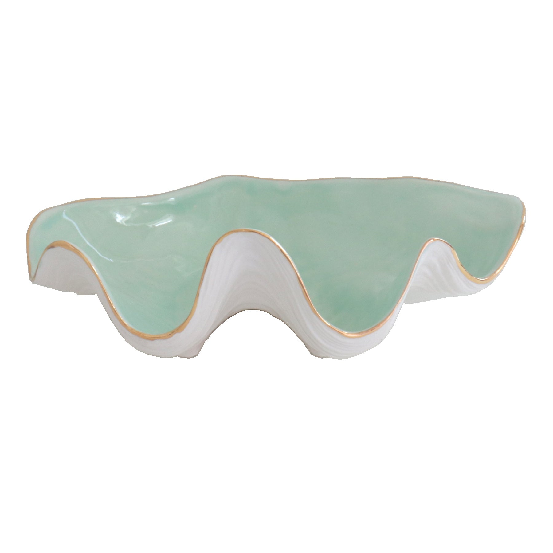Clam Shell Bowl with 22K Gold Accent - Aware House