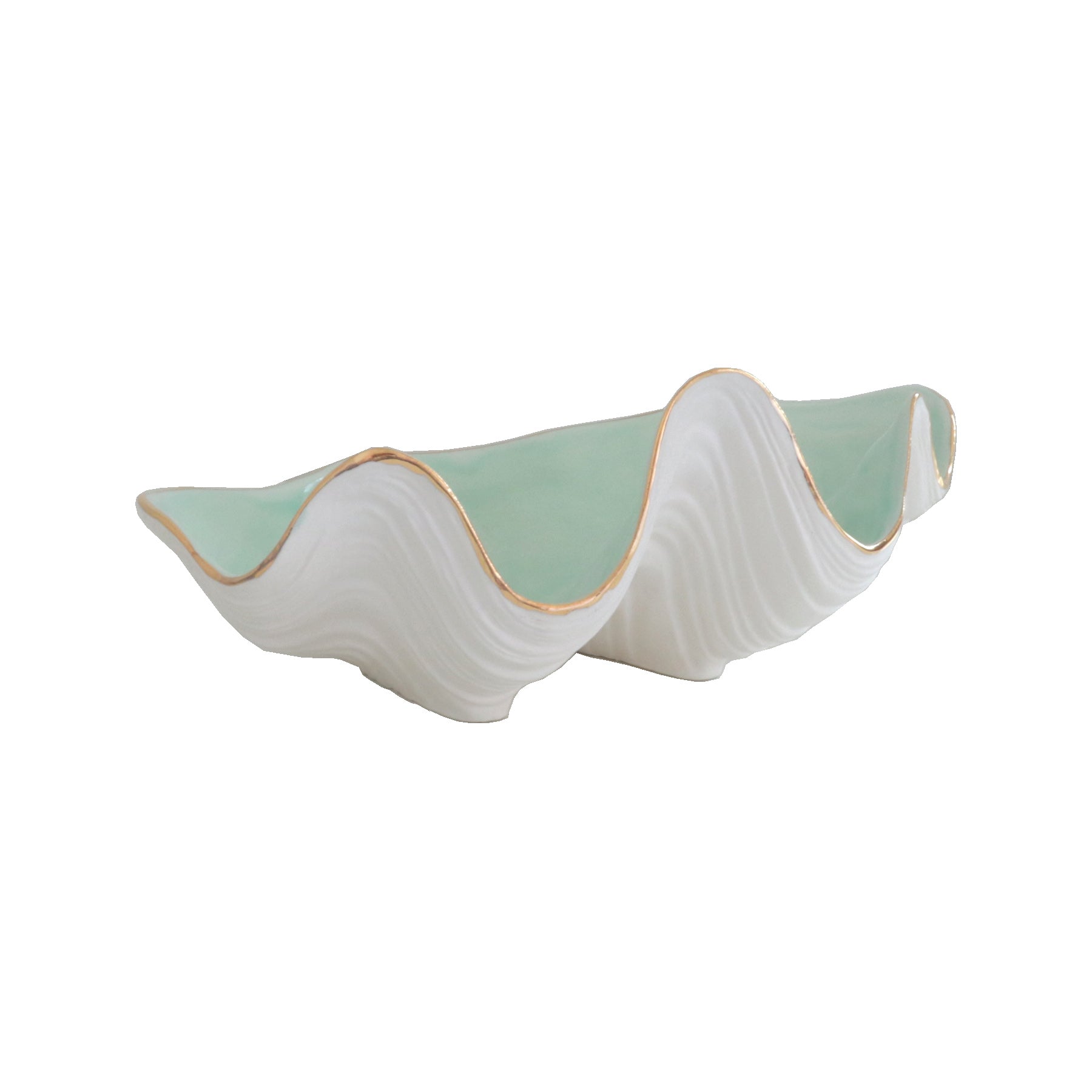 Clam Shell Bowl with 22K Gold Accent - Aware House