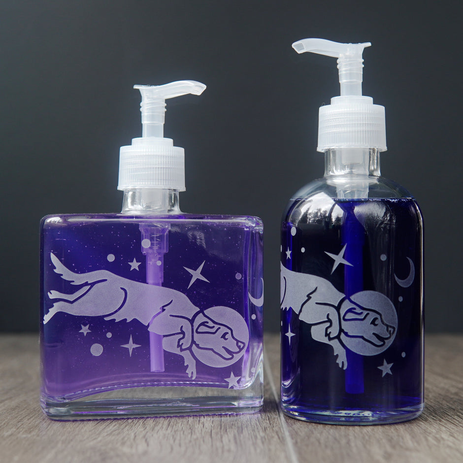 Space Dog Soap Dispenser | Recycled Glass Pump Bottle