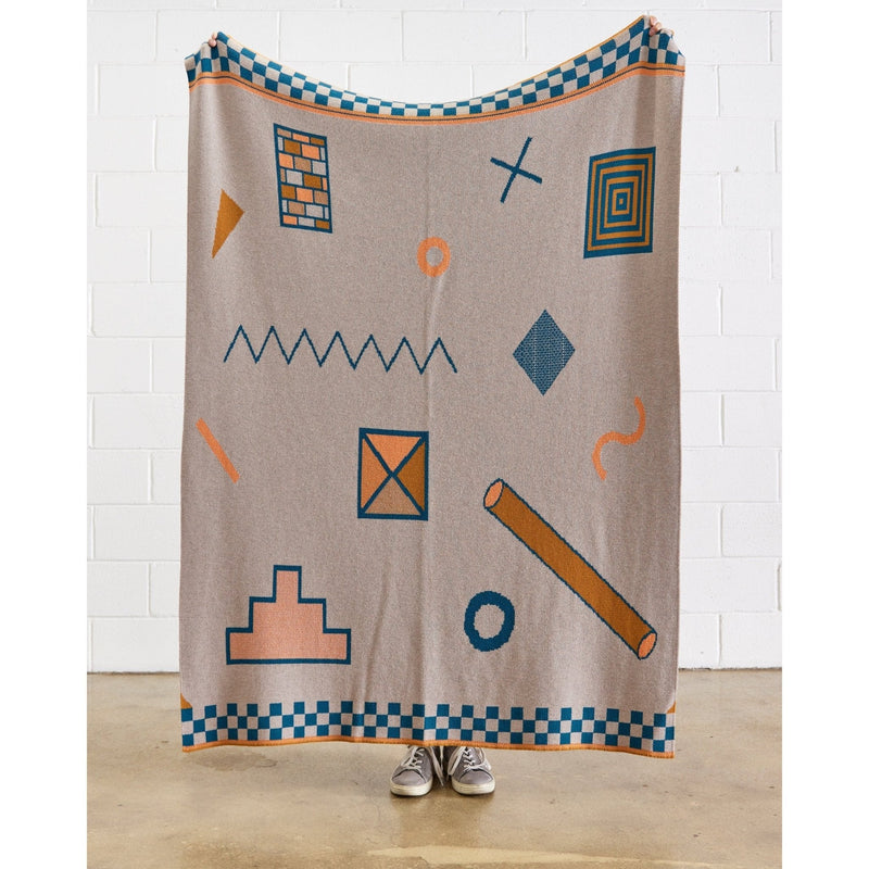 Shapes Throw Blanket-zoom-