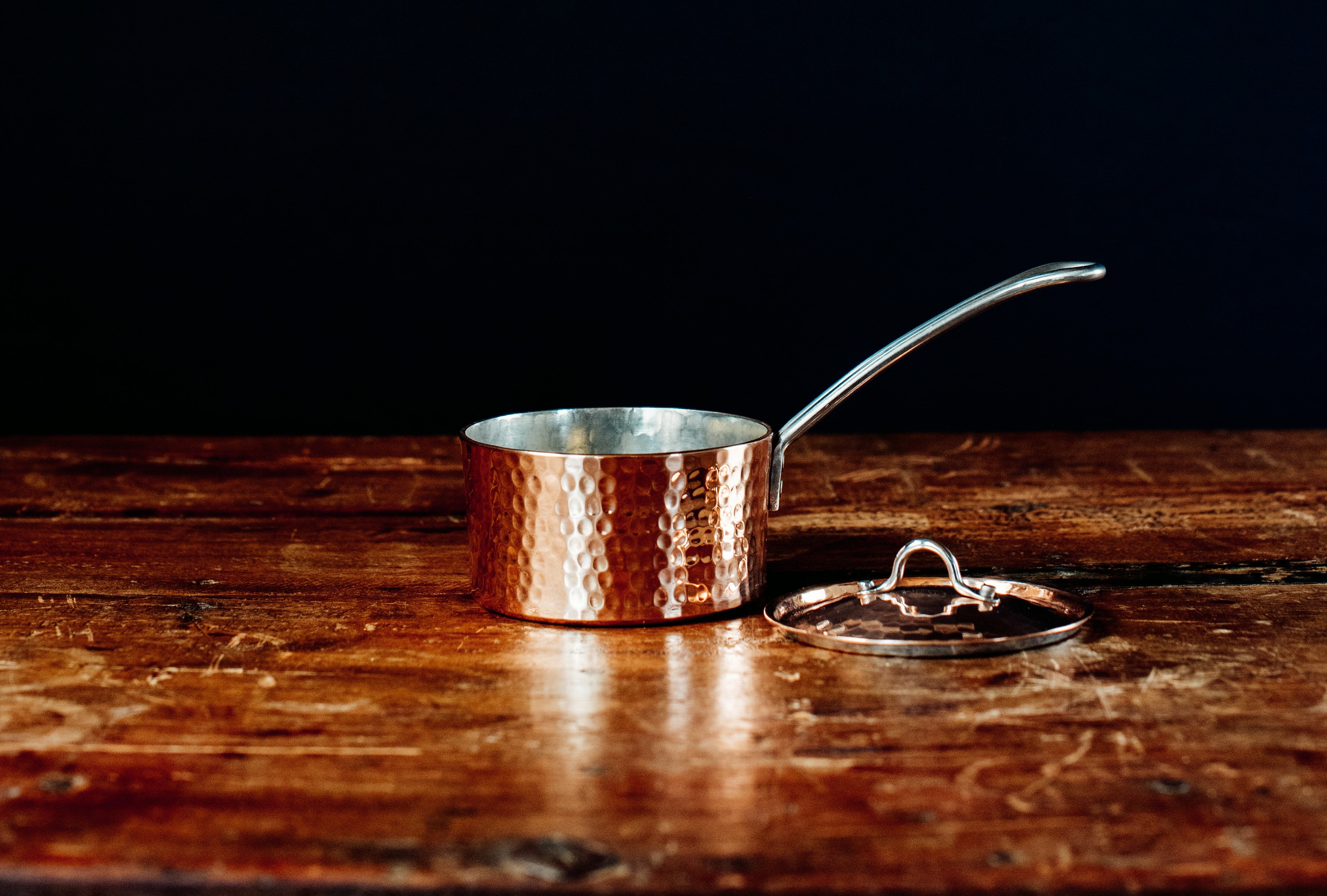 Petite French Copper Butter Pot With Lid-zoom-4