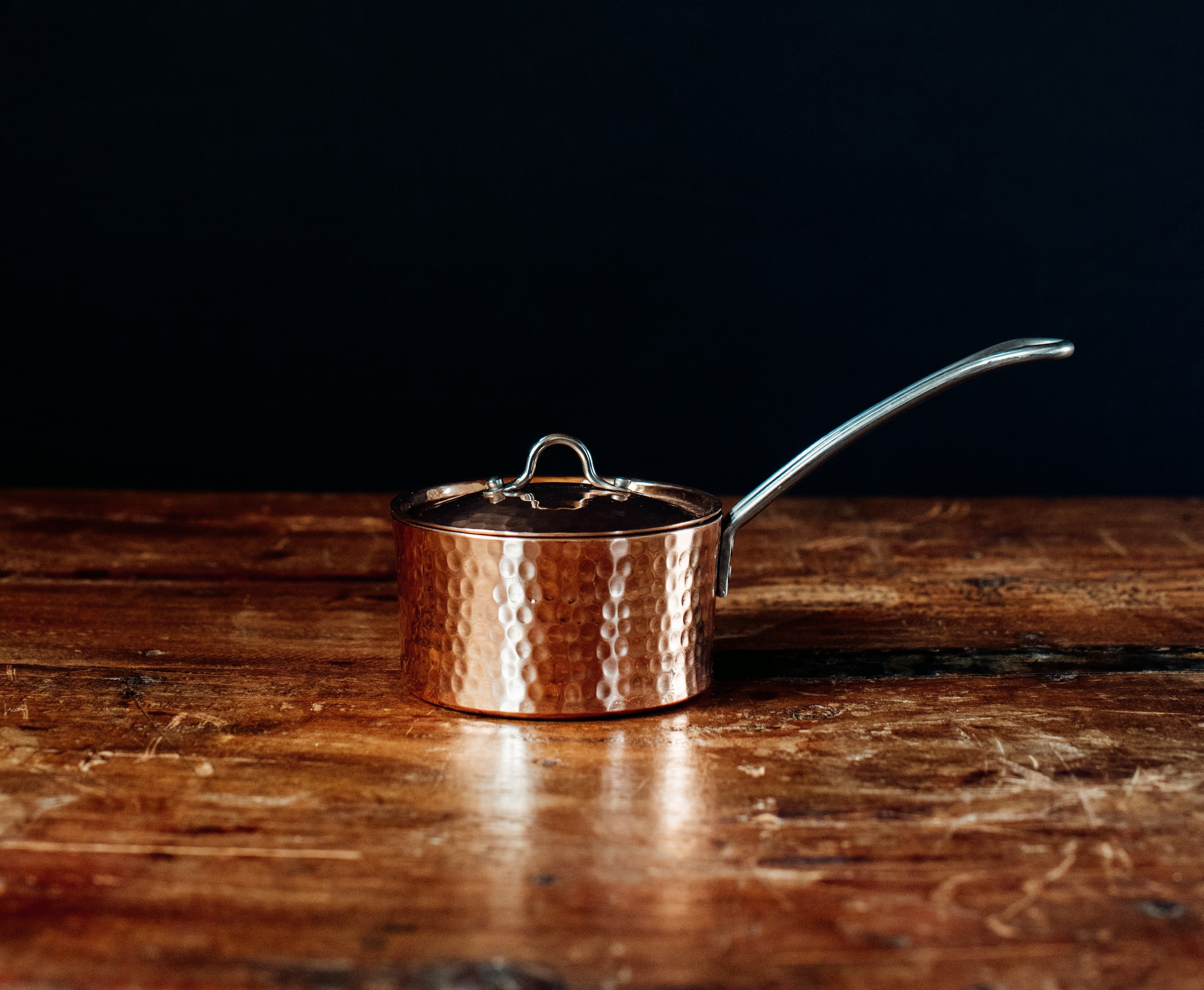 Petite French Copper Butter Pot With Lid-zoom-3