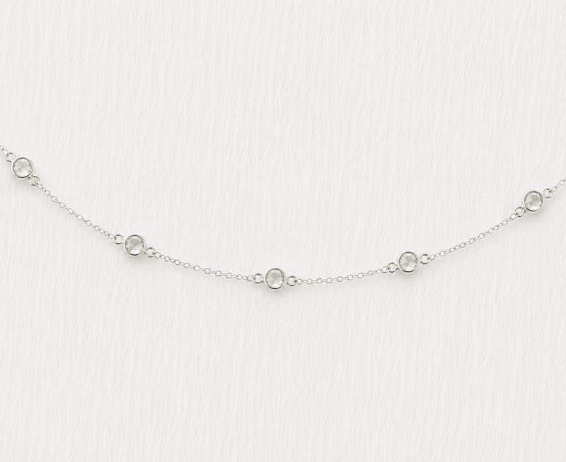 March Birthstone Aquamarine Bracelet | Sterling Silver & Gold Gemstone Jewelry-zoom-
