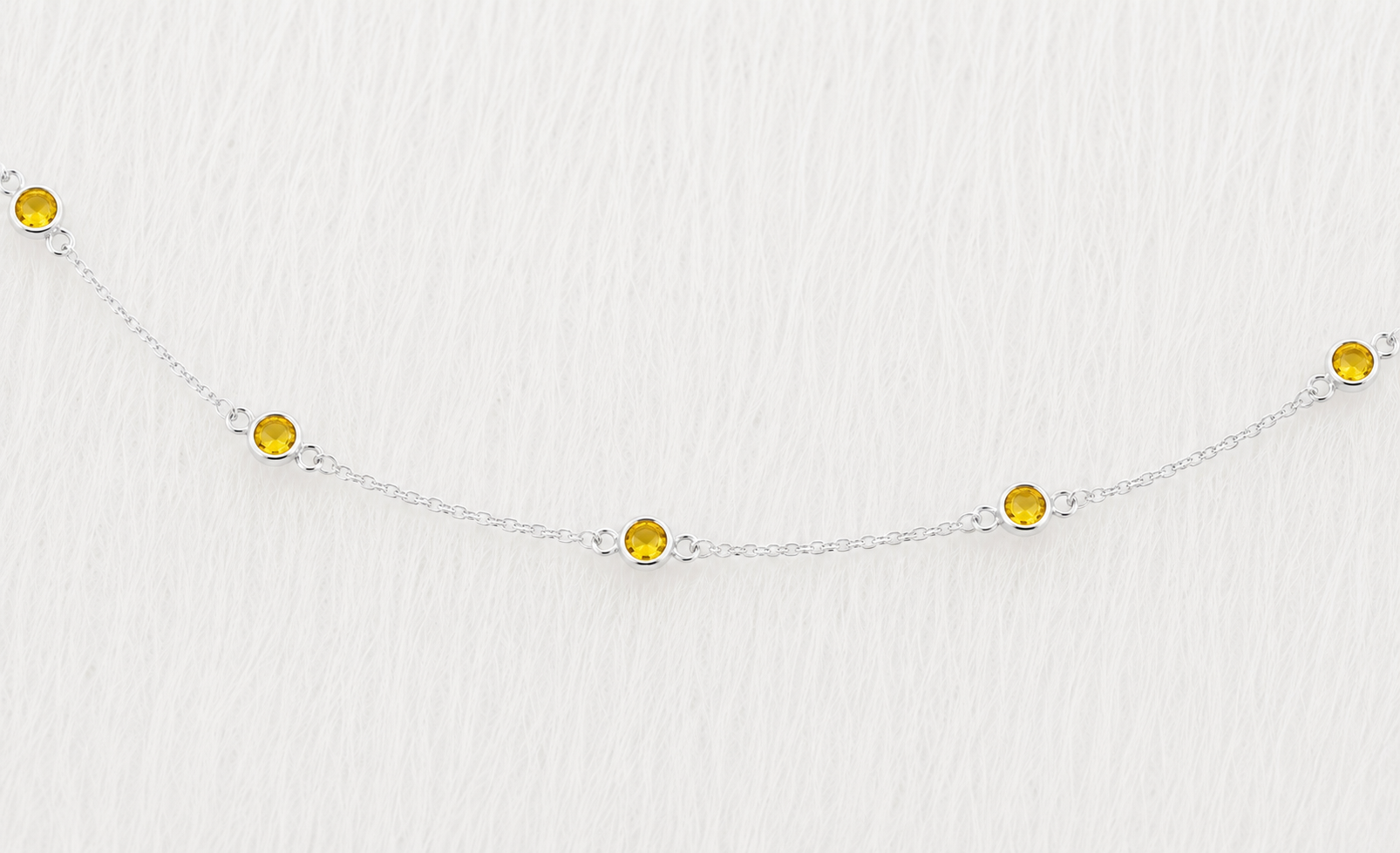 November Birthstone Citrine Bracelet | Sterling Silver & Gold Gemstone Jewelry