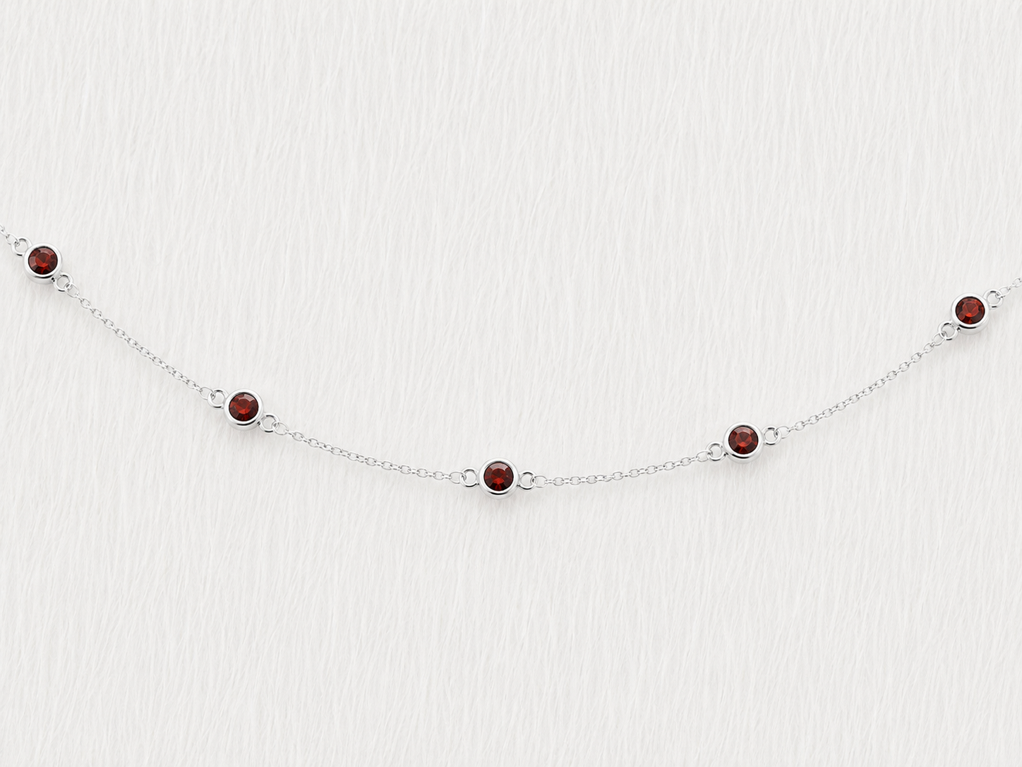 January Birthstone Garnet Bracelet | Sterling Silver & Gold Gemstone Jewelry