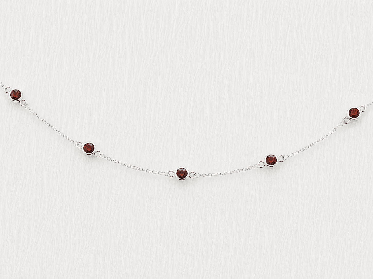 January Birthstone Garnet Bracelet | Sterling Silver & Gold Gemstone Jewelry - Aware House