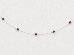 January Birthstone Garnet Bracelet | Sterling Silver & Gold Gemstone Jewelry - Aware House