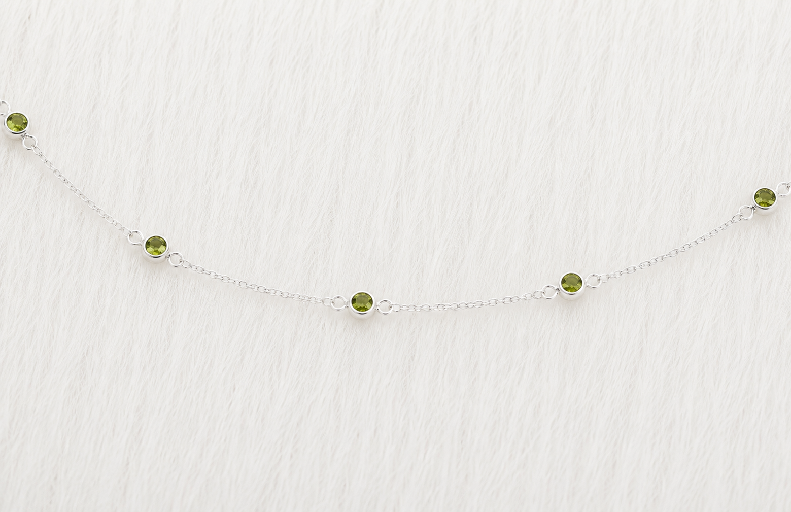 August Birthstone Peridot Bracelet | Sterling Silver & Gold Gemstone Jewelry