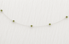 August Birthstone Peridot Bracelet | Sterling Silver & Gold Gemstone Jewelry - Aware House