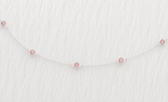 October Birthstone Pink Opal Bracelet | Sterling Silver & Gold Gemstone Jewelry - Aware House
