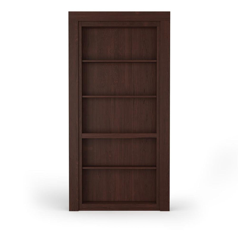 Single Flush Mount Maple Hidden Bookcase Door-zoom-