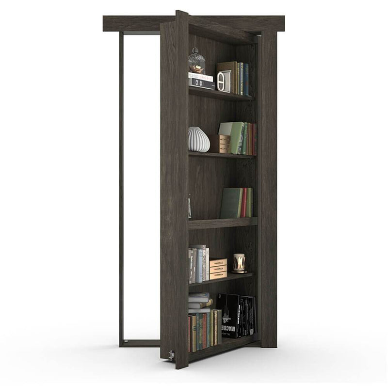 Single Flush Mount Maple Hidden Bookcase Door-zoom-